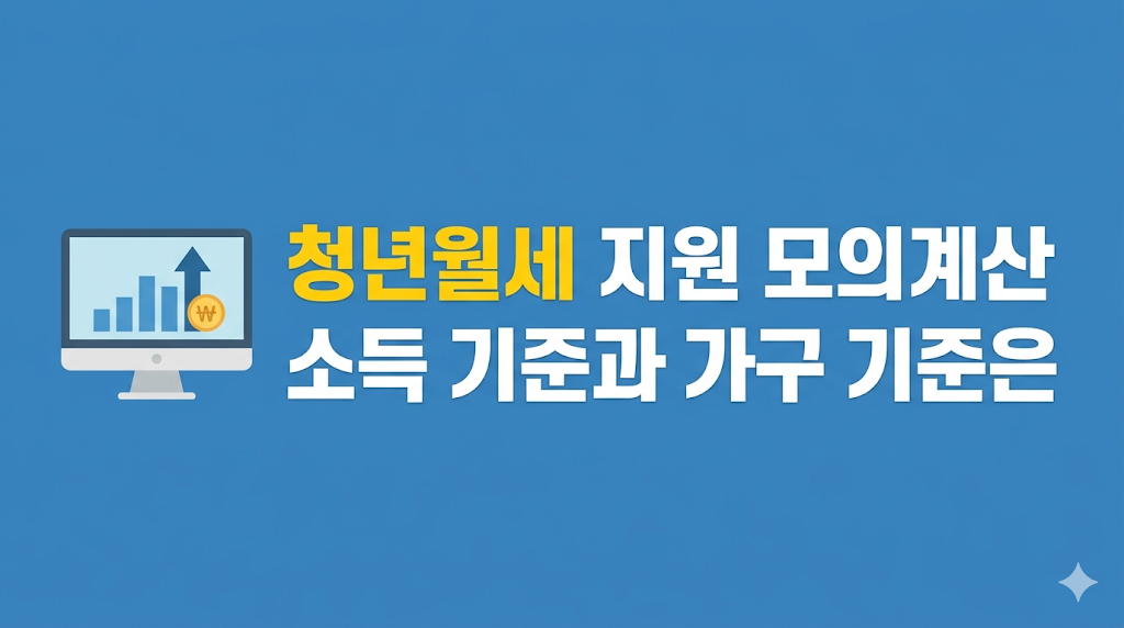 청년월세 지원 모의계산 입력 화면
